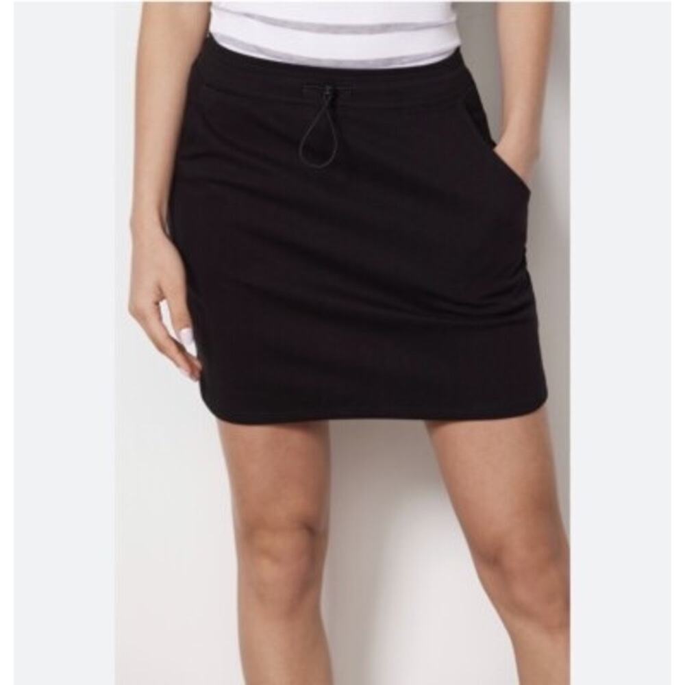 NWT Sundry for Evereve Sunday Black Drawstring Pull On Stretch Skirt Sz XS